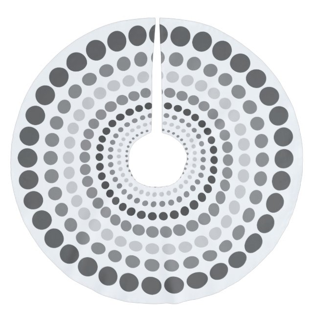 Moderner personalisierter Baum-Rock Polyester Weihnachtsbaumdecke (Vorderseite)