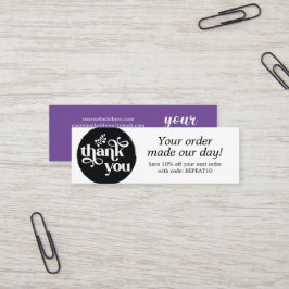 Moderner Personalisierter Bestellkreis Dankeschön  Mini Visitenkarte