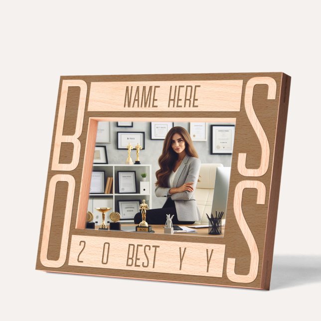 Moderner Personalisierter Boss Geätzte Rahmen (Personalized Boss Picture Frame
)