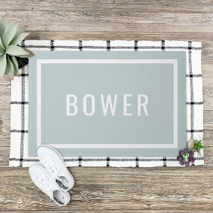 Moderner Personalisierter Familienname   Editierba Fußmatte