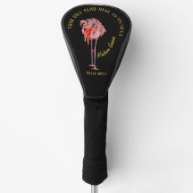 Moderner Personalisierter Flamingo Golf Head Cover