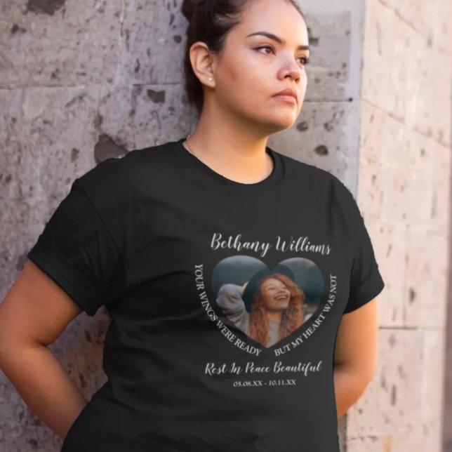 Moderner Personalisierter Foto-Gedächtnisstützpunk T-Shirt (Von Creator hochgeladen)