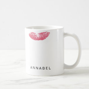 Moderner personalisierter Lippenstift-Skoffe Kaffeetasse