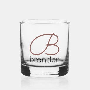 Moderner Personalisierter Monogram Cocktail Trinkb Whiskyglas