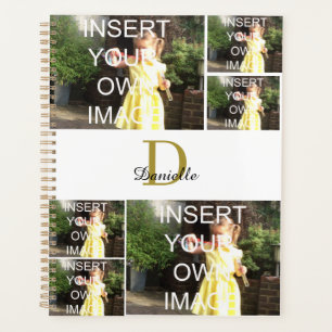 Moderner Personalisierter Monogramm-Foto-Planer Planer