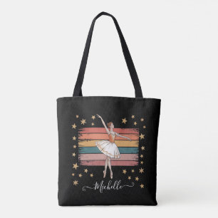 Moderner Personalisierter Name Ballerina schwarz