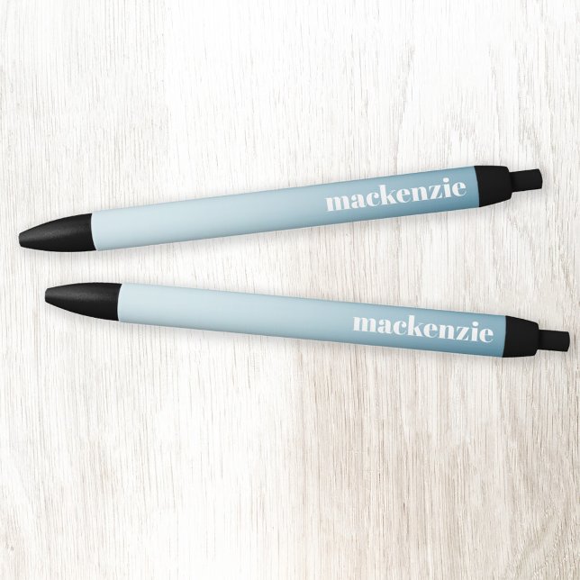 Moderner Personalisierter Name Blue Gradient Kugelschreiber (Modern lower case typography personalized name blue gradient pen)