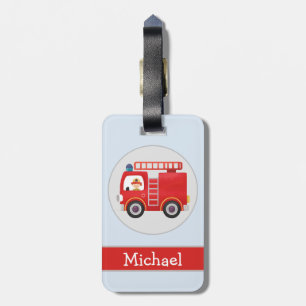 Moderner Personalisierter Name für den Rotfeuerzug Gepäckanhänger