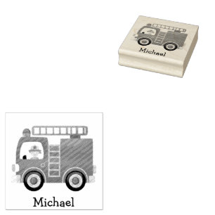 Moderner Personalisierter Name für den Rotfeuerzug Gummistempel