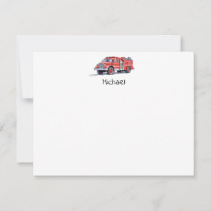 Moderner Personalisierter Name für den Rotfeuerzug Mitteilungskarte
