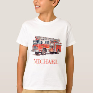 Moderner Personalisierter Name für den Rotfeuerzug T-Shirt