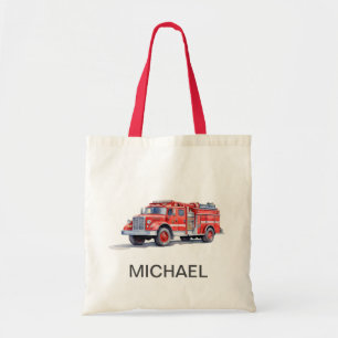 Moderner Personalisierter Name für den Rotfeuerzug Tragetasche