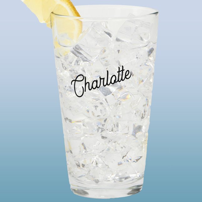 Moderner Personalisierter Name Glas (Personalized name glass tumbler)