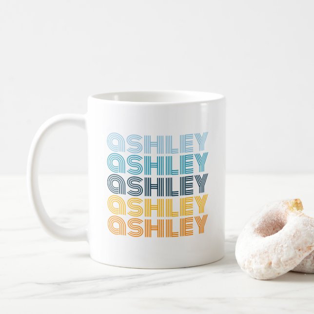 Moderner Personalisierter Name Kaffeetasse (Mit Donut)