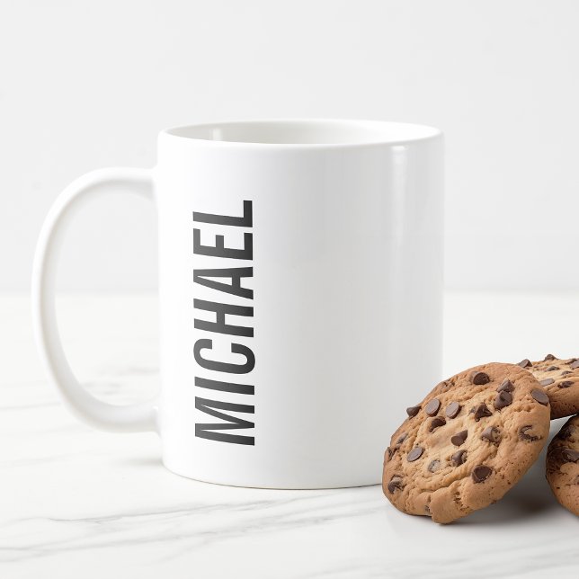 Moderner Personalisierter Name Kaffeezubereitung T Kaffeetasse (Von Creator hochgeladen)