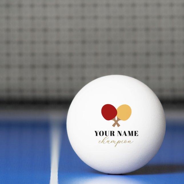 Moderner Personalisierter Name Ping Pong Ball Tischtennisball (Netto)