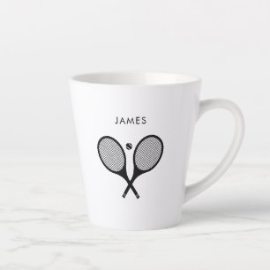 Moderner Personalisierter Name Tennis Milchtasse