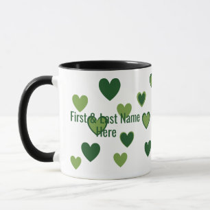 Moderner Personalisierter Name und Spaß - Grüne He Tasse