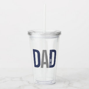 Moderner Personalisierter Navy-Vater etabliert Acryltrinkbecher