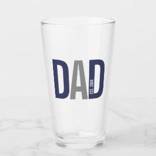 Moderner Personalisierter Navy-Vater etabliert Glas