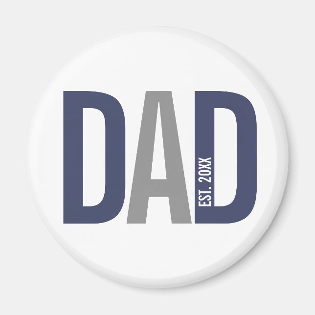 Moderner Personalisierter Navy-Vater etabliert Magnet (Vorne)