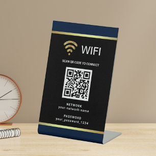 Moderner personalisierter QR-Code Wifi-Netzwerk-Pa Sockelschild