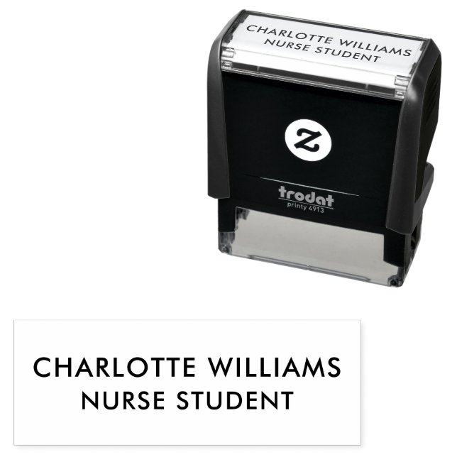 Moderner Personalisierter Studentenname Permastempel (Beispiel)