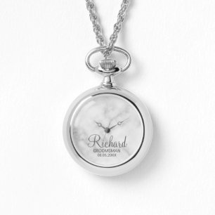 Moderner Personalisierter Trauzeuge für Skripte Armbanduhr