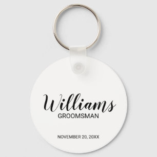 Moderner Personalisierter Trauzeuge für Skripte Schlüsselanhänger