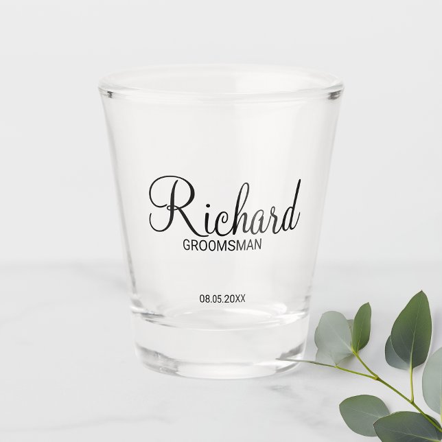 Moderner Personalisierter Trauzeuge für Skripte Schnapsglas (Von Creator hochgeladen)