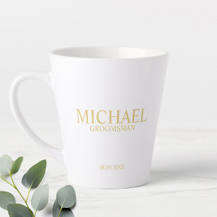 Moderner Personalisierter Trauzeuge Kaffee Tasse