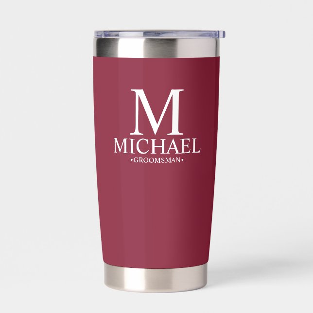 Moderner Personalisierter Trauzeuge Thermobecher (Links)