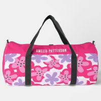 Moderner Personalisierter tropischer Rosa-Blütenna