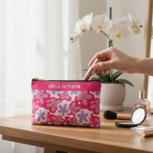 Moderner Personalisierter tropischer Rosa-Blütenna