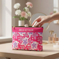 Moderner Personalisierter tropischer Rosa-Blütenna