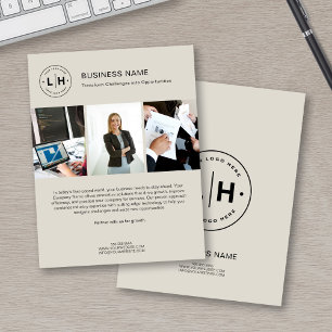 Moderner personalisierter Unternehmensflyer mit in Flyer