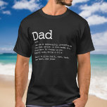 Moderner Personalisierter Vater - Vaterdefinition T-Shirt<br><div class="desc">Personalisieren Sie für Ihren besonderen Vater, Papa oder Vater, um ein einzigartiges Geschenk für den Tag des Vaters, Geburtstage, Weihnachten oder jeden Tag, den Sie gewollt haben, zu machen, um zu zeigen, wie viel er Ihnen bedeutet. Eine perfekte Art, ihm zu zeigen, wie phantastisch er jeden Tag ist. Entwickelt von...</div>