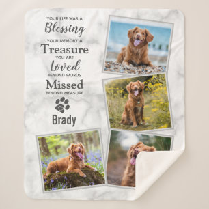 Moderner Pet Memorial Pet Loss Foto Collage Hund Sherpadecke