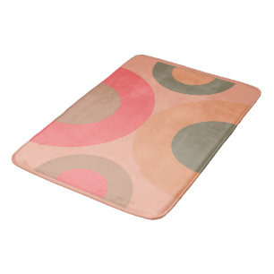 Moderner Pfirsich und Olivenhain aus dem Mittelalt Badematte