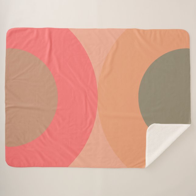 Moderner Pfirsich und Olivenhain aus dem Mittelalt Sherpadecke (Vorderseite (Horizontal))