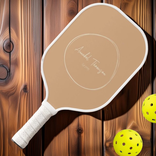 Moderner Pfirsichkuss aus der Mitte des Jahrhunder Pickleball Schläger (Von Creator hochgeladen)