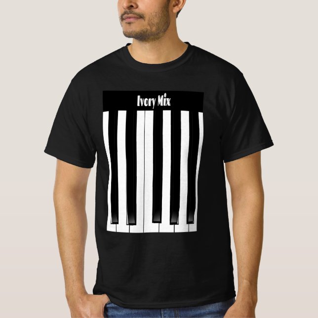 Moderner Piano Keyboard Player T-Shirt (Vorderseite)