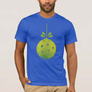 Moderner Pickleball Weihnachtsbaumbaum-T - Shirt