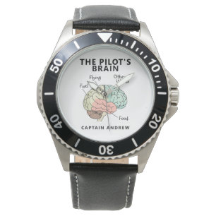 Moderner Pilot Name Lustige Luftfahrtzitat Armbanduhr