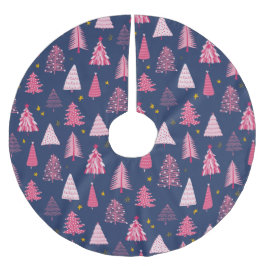 Moderner Pink & Blue Weihnachtsbaum Polyester Weihnachtsbaumdecke