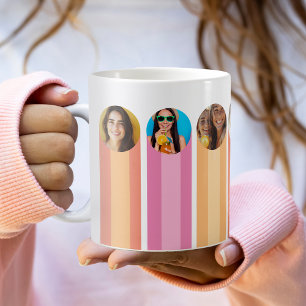 Moderner Pink-Foto-Kaffee-Cup Kaffeetasse