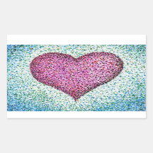 Moderner Pink Heart Pointillismus