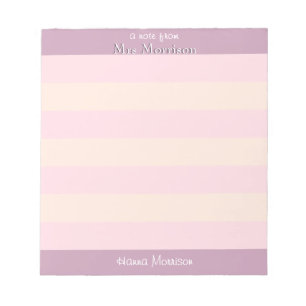 Moderner Pink Office School Lehrer Mama Note Notizblock