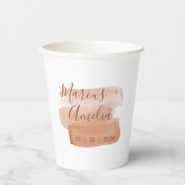 Moderner Pinselstrich Minimalistisch Pappbecher