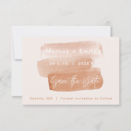 Moderner Pinselstrich Minimalistisch Save The Date